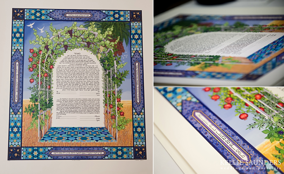 Ketubah, jewish ketubah, designer ketubah, kellie saunders photography